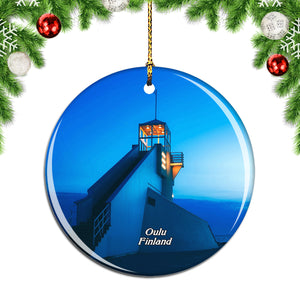 Finland Oulu Lighthouse Christmas Ornament