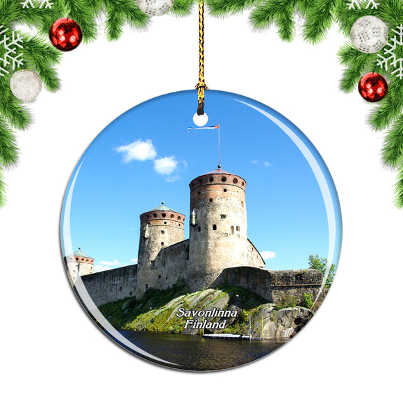 Finland Savonlinna Olavinlinna Castle Christmas Ornament