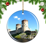 Finland Savonlinna Olavinlinna Castle Christmas Ornament