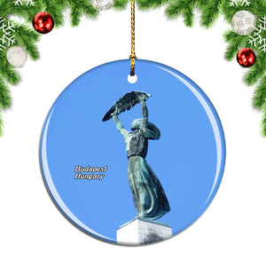 Hungary Budapest Statue Christmas Ornament