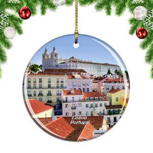 Portugal Alfama Lisbon Christmas Ornament