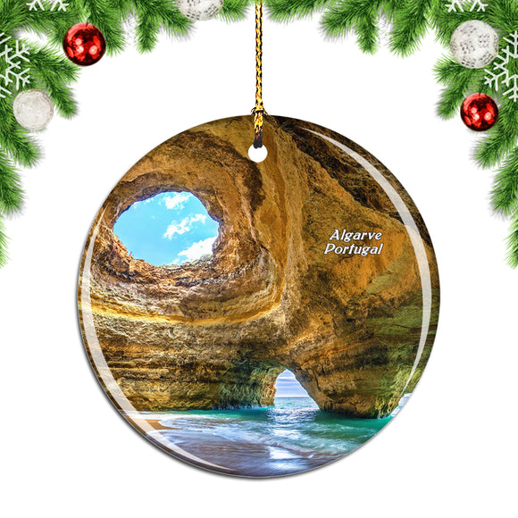 Portugal Algarve Benagil Caves Christmas Ornament