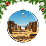 Portugal Beach Stone Algarve Christmas Ornament