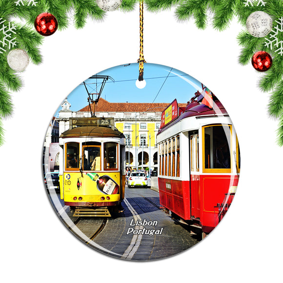 Portugal Tram Lisbon Christmas Ornament