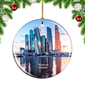 Russia Moscow Skyscraper Christmas Ornament