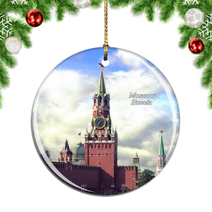 Russia Moscow Spasskaya Tower Christmas Ornament