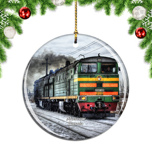 Russia Tram Moscow Christmas Ornament