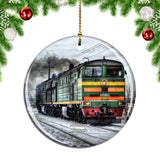 Russia Tram Moscow Christmas Ornament