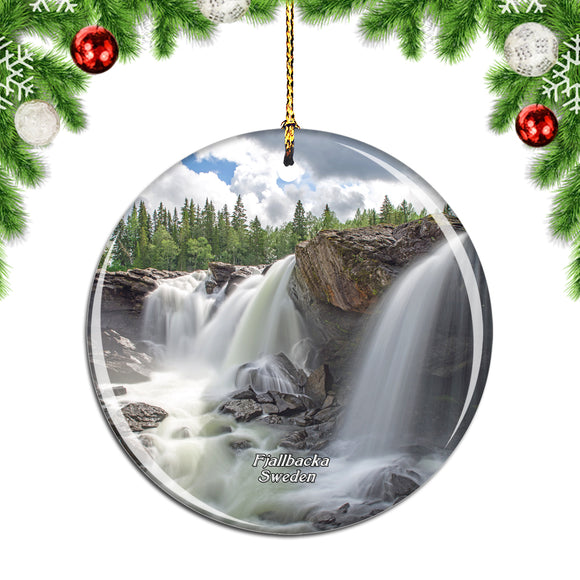 Sweden Fjallbacka Waterfall Christmas Ornament