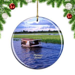 Brazil Amazon River Manaus Christmas Ornament