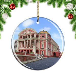 Brazil Amazonas Theater Manaus Christmas Ornament