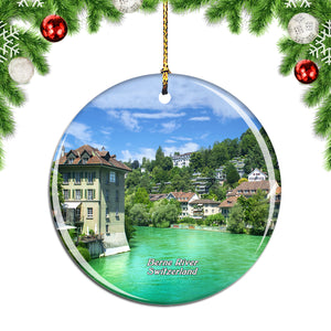 Switzerland Berne River Christmas Ornament