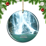 Switzerland Verzasca Waterfall Christmas Ornament