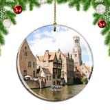 Belgium Belfry Tower Bruges Christmas Ornament