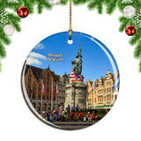 Belgium Brugge Markt Square Christmas Ornament