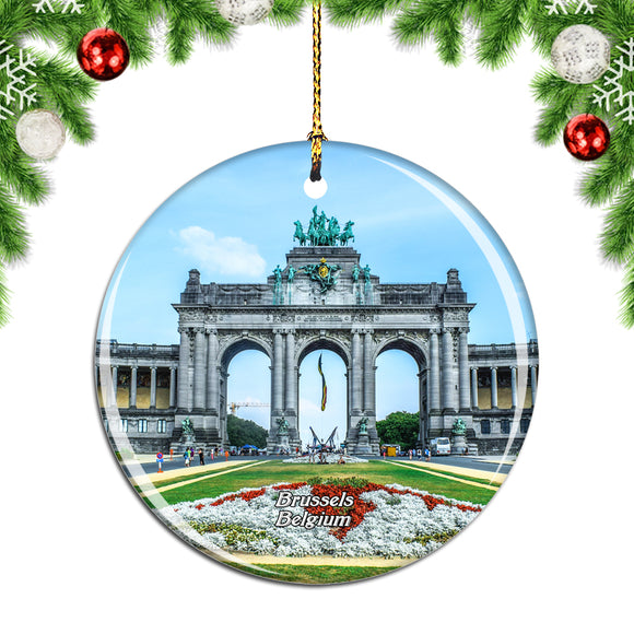 Belgium Brussels Park Triumphal Arch Christmas Ornament