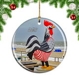 Belgium De Haan Beach Promenade Christmas Ornament