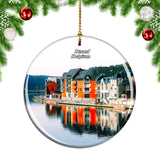Belgium Dinant Row Houses Christmas Ornament