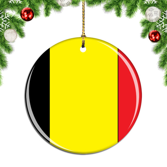 Belgium Flag Christmas Ornament