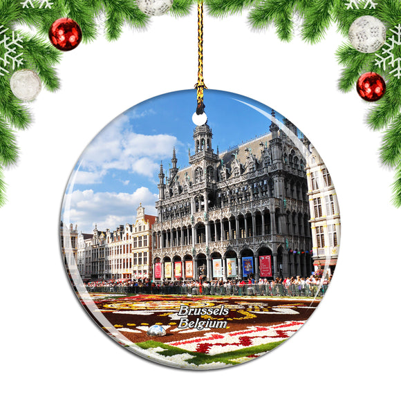 Belgium Grand Place Brussels Christmas Ornament