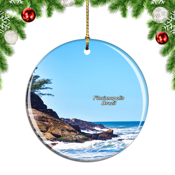 Brazil Beach Florianopolis Christmas Ornament