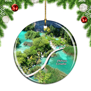 Croatia Plitvice Lakes Christmas Ornament