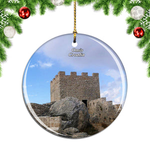 Croatia Starigrad Fortress Omis Christmas Ornament