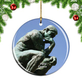 France The Thinker Rodin Museum Pairs Christmas Ornament