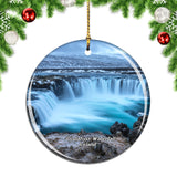 Iceland Godafoss Waterfall Christmas Ornament