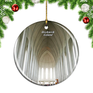 Iceland Hallgrimskirkja Church Reykjavik Christmas Ornament