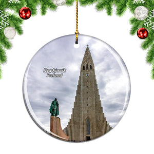 Iceland Hallgrimskirkja Reykjavik Christmas Ornament