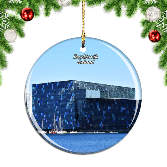 Iceland Harpa Reykjavik Christmas Ornament