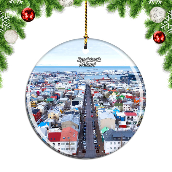 Iceland Reykjavik House Christmas Ornament