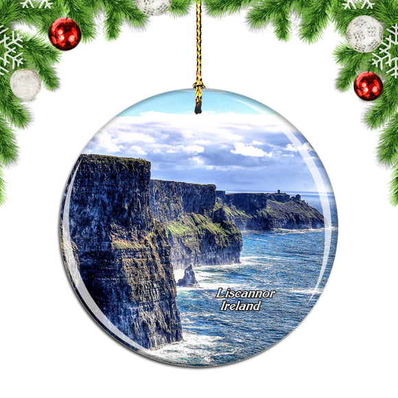 Ireland Cliff Of Moher Liscannor Christmas Ornament