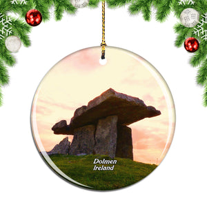 Ireland Dolmen New Stone Age Christmas Ornament