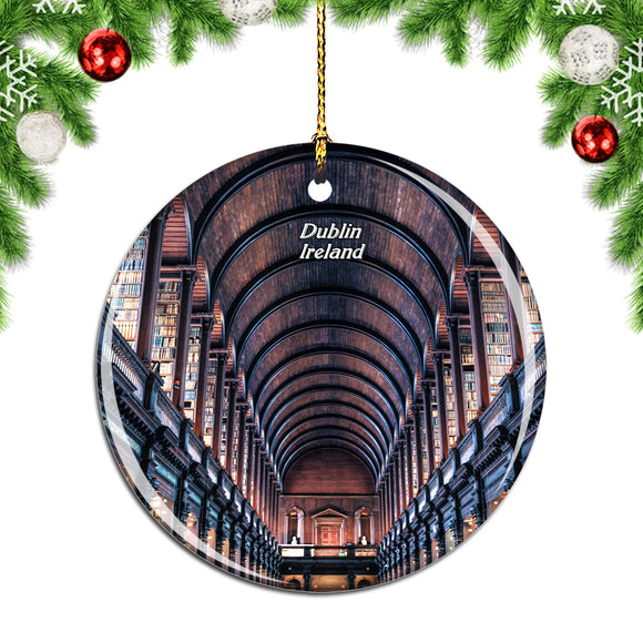 Ireland Dublin Trinity College Library Christmas Ornament