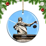 Ireland Justice Statue Dublin Christmas Ornament