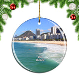 Brazil Copacabana Beach Rio de Janeiro Christmas Ornament