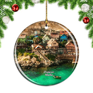 Malta Popeye Village Christmas Ornament