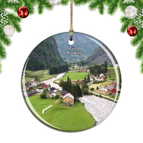 Norway Fjord Village Christmas Ornament