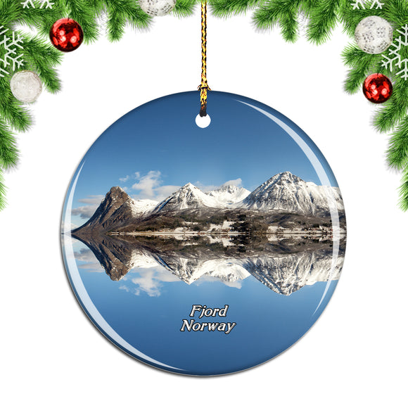 Norway Fjord Water Christmas Ornament