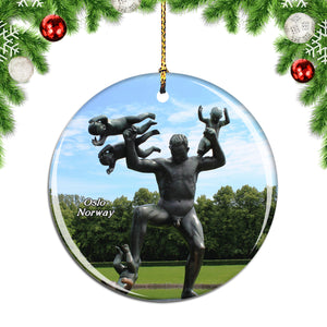 Norway Frogner Park Oslo Christmas Ornament