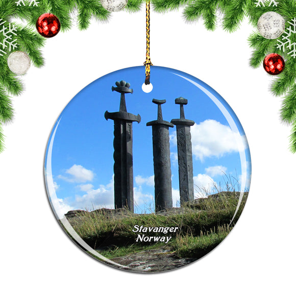 Norway Three Swords Stavanger Christmas Ornament