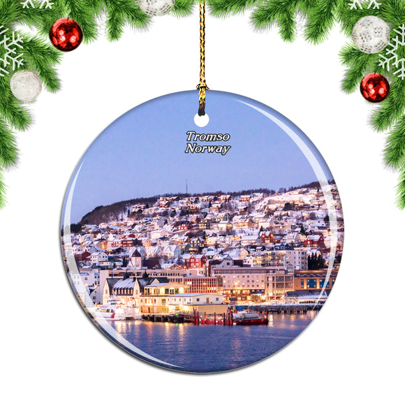 Norway Tromso Sunrise Christmas Ornament