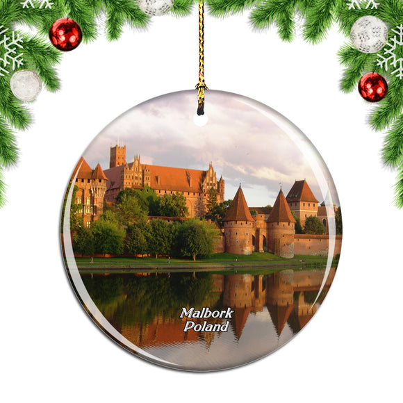 Poland Castle Malbork Christmas Ornament