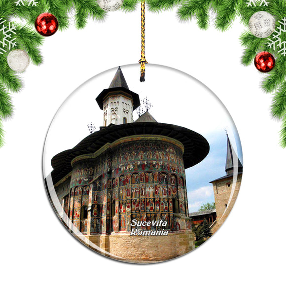 Romania Sucevita Monastery Christmas Ornament