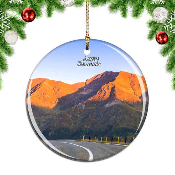 Romania Transfagarasan Highway Arges Christmas Ornament