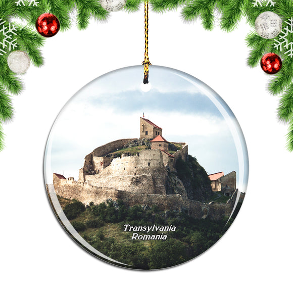 Romania Transylvania Castle Christmas Ornament