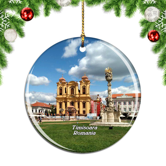 Romania Union Square Timisoara Christmas Ornament