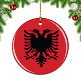 Albania Flags Christmas Ornament